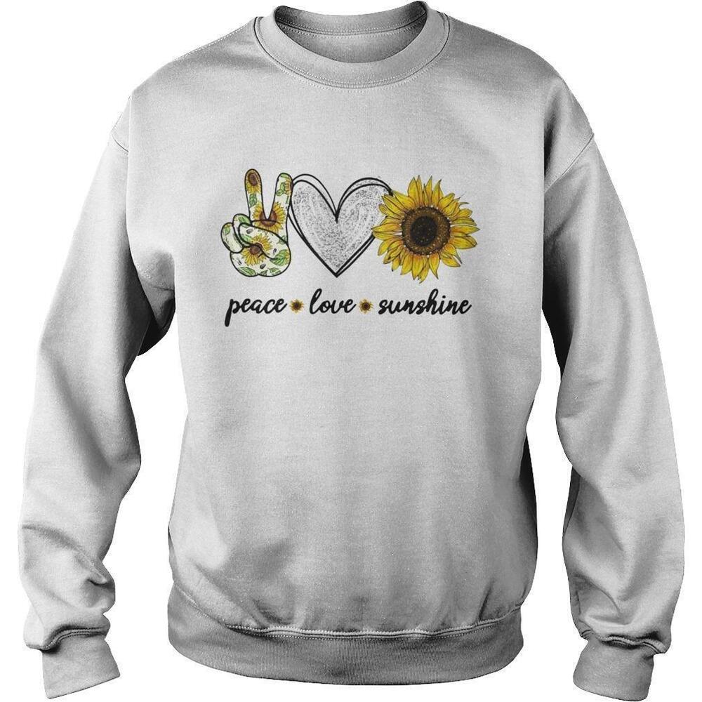 Peace Love Sunshine Sunflower Hippie Sweatshirt